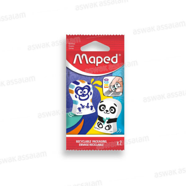 2 GOMMES MULTICOLORE ERGO FUN MAPED