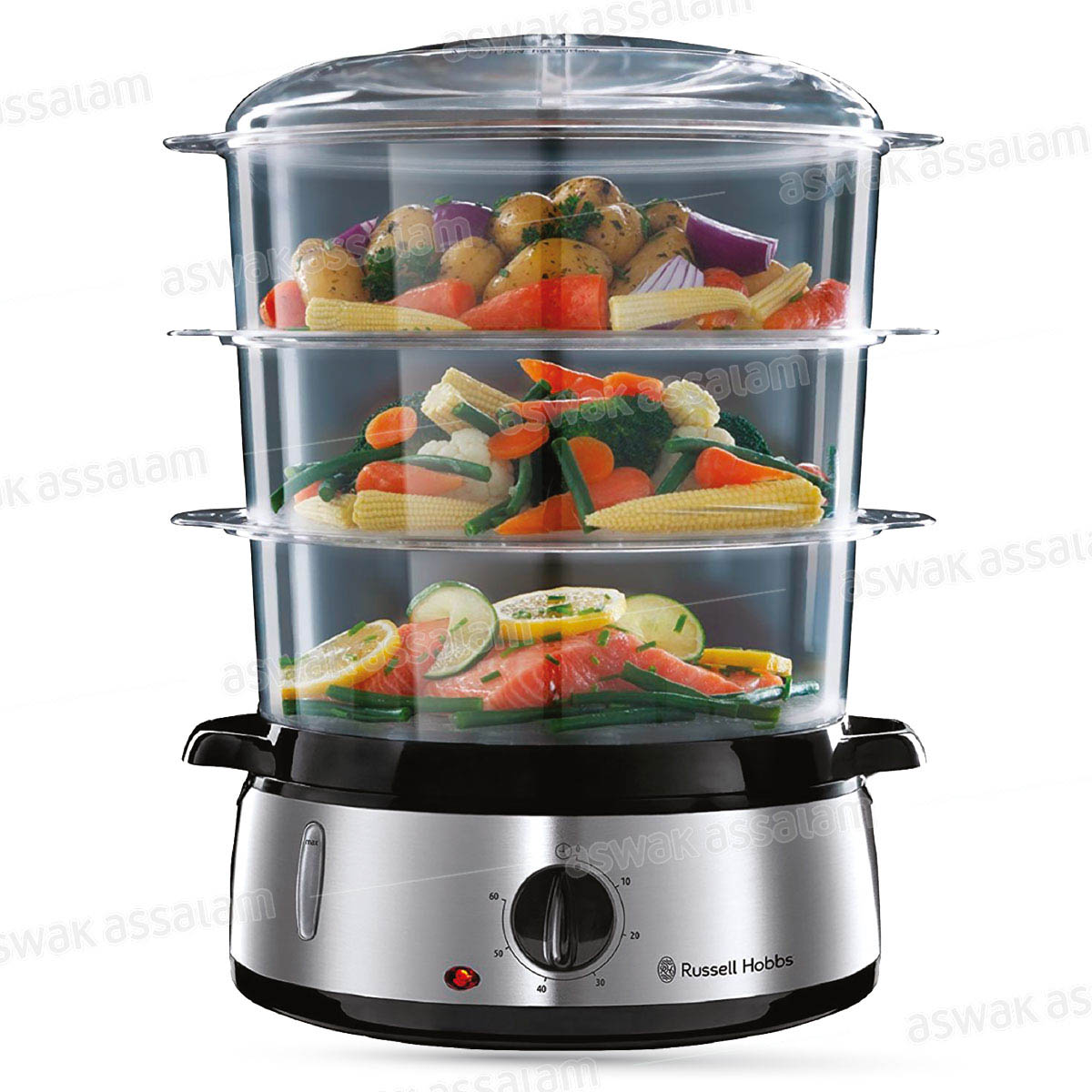 CUISEUR A VAPEUR 3 ETAGES 900W 19270 RUSSELL HOBBS