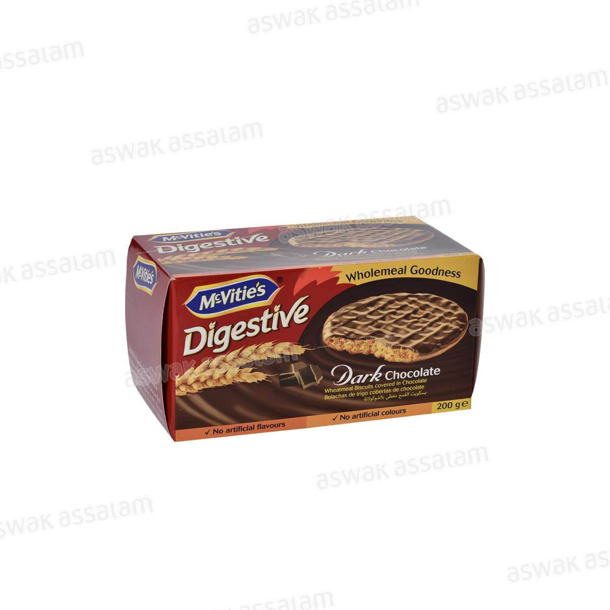 BISCUIT DIGESTIVE CHOCOLAT NOIR 200G MCVITIE'S