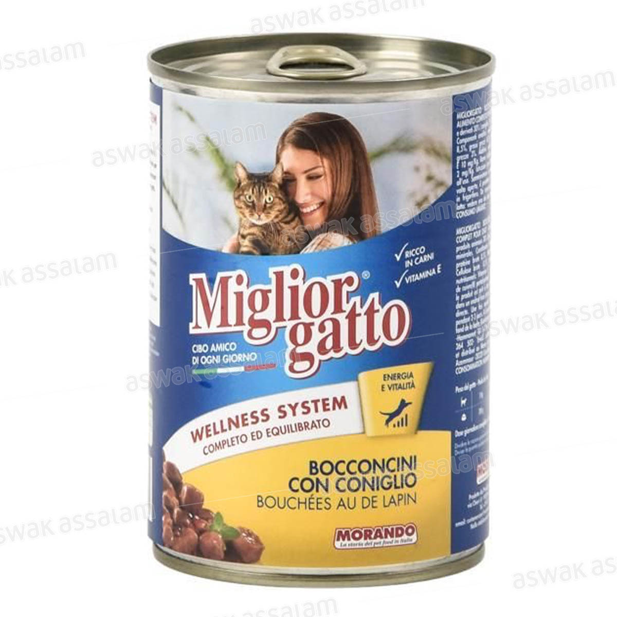 BOUCHEES POUR CHAT AU LAPIN 405G MIGLIOR GATTO MORANDO