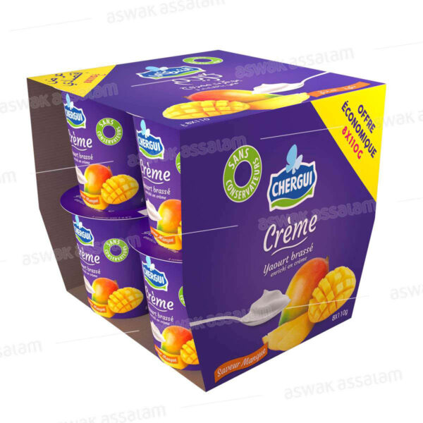 YAOURT CREME MANGUE 8*110G PACK CHERGUI