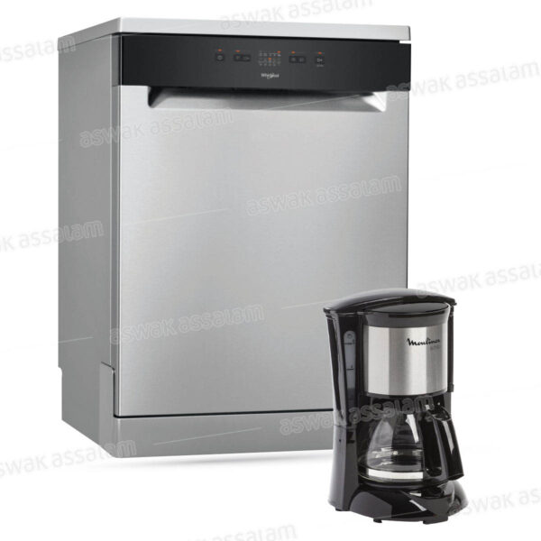 LAVE-VAISSELLE 13 COUVERTS INOX WFE2B19X WHIRLPOOL (GRATUIT CAFETIERE)
