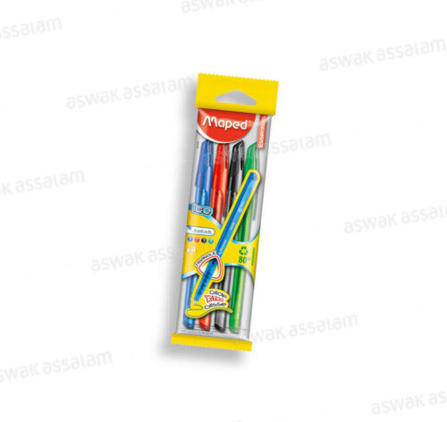 LOT DE 4 STYLOS A BILLE MAPED