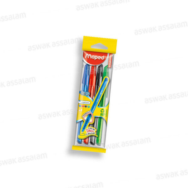 LOT DE 4 STYLOS A BILLE MAPED