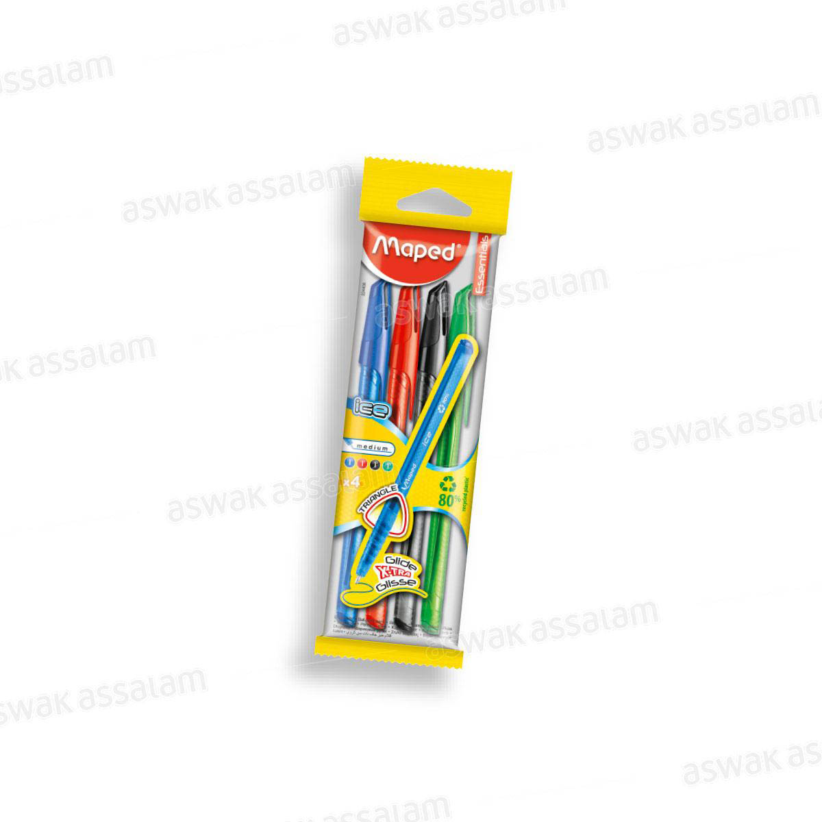 LOT DE 4 STYLOS A BILLE MAPED