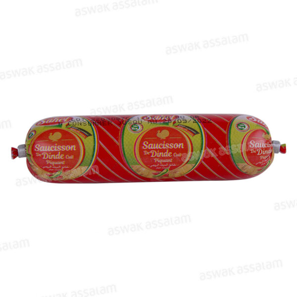 SAUCISSON DE DINDE PIQUANT 90G SAHEL