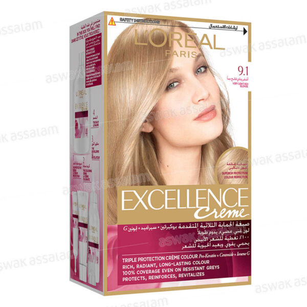 COLORATION 9.1 EXCELLENCE CREME L'OREAL