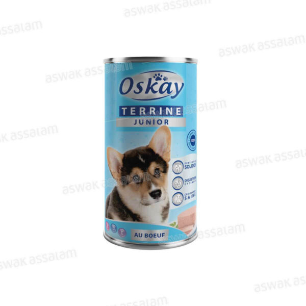 TERRINE AU BOEUF POUR CHIEN JUNIOR 400G OSKAY