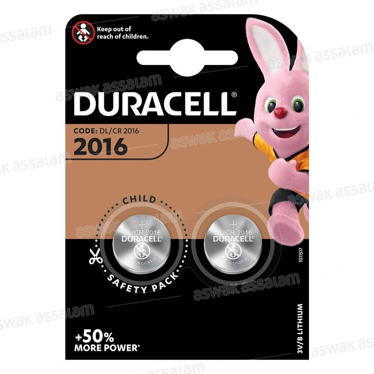 2 PILES BOUTON LITHIUM CR 2016 DURACELL