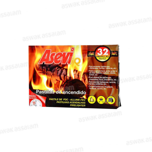 32 PASTILLES ALLUME FEU SANS ODEUR ASEVI