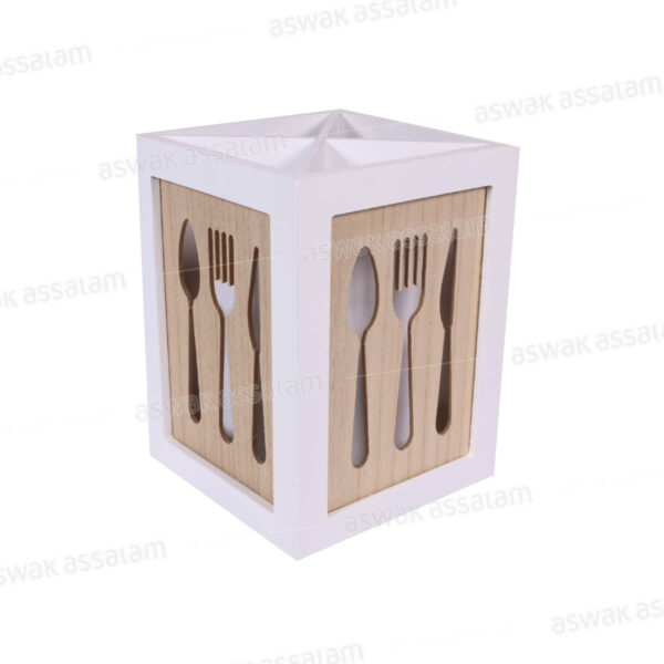 RANGE-COUVERTS EN BOIS DECORE