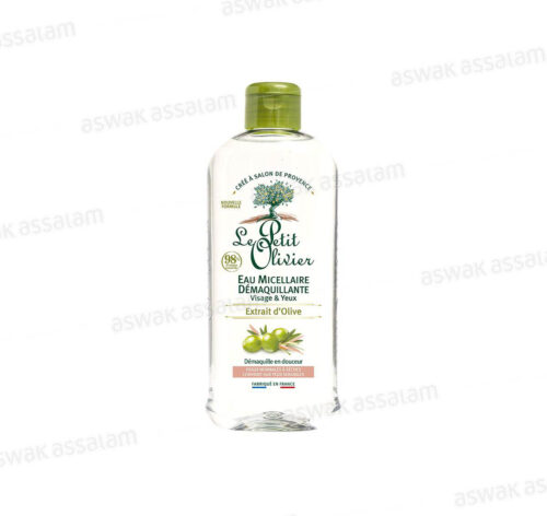 EAU MICELLAIRE DEMAQUILLANTE VISAGE & YEUX EXTRAIT D’OLIVE 400ML LE PETIT OLIVIER