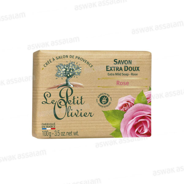 SAVON EXTRA DOUX ROSE 100G LE PETIT OLIVIER