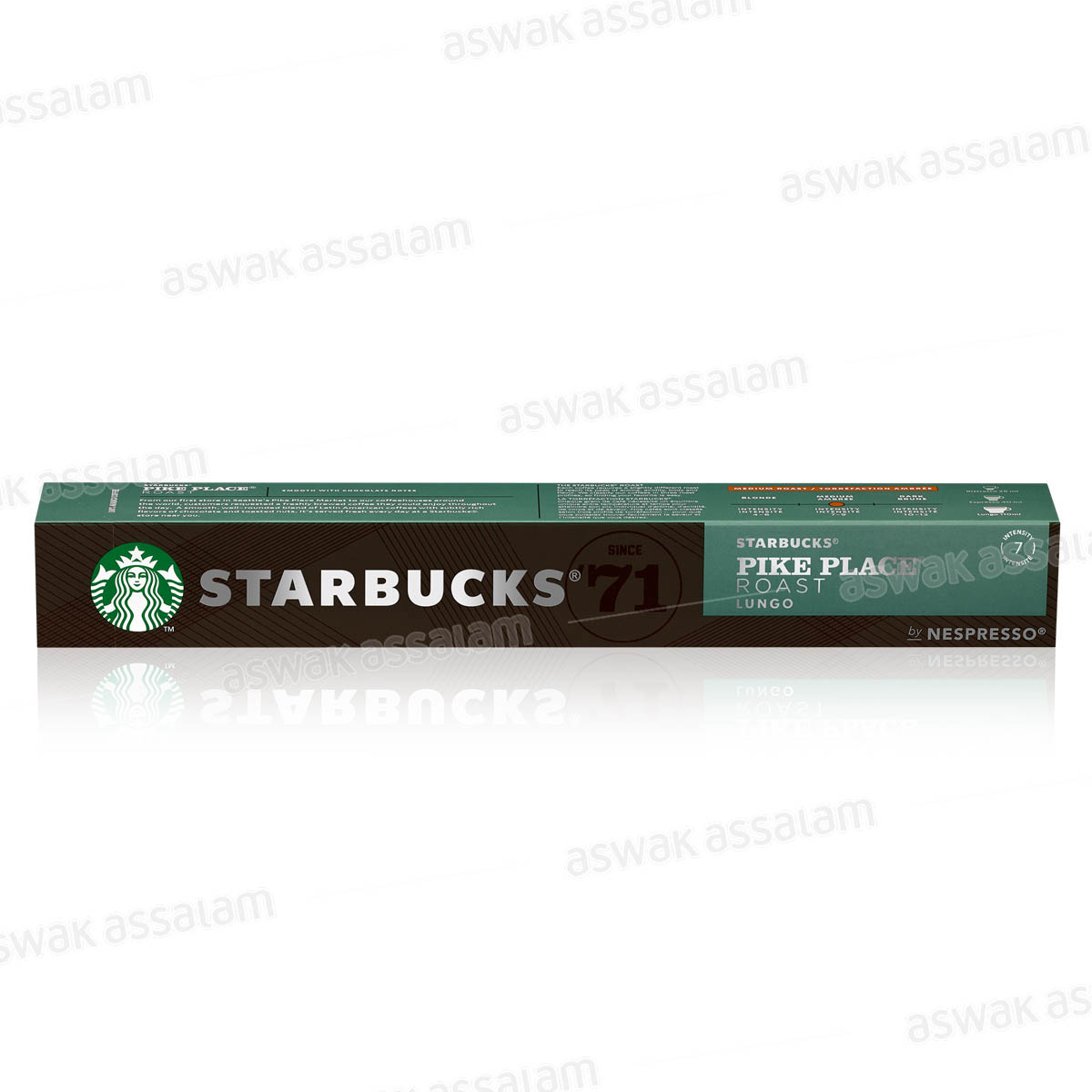 CAFE PIKE PLACE ROAST LUNGO INTENSITE 7 BOITE 10 CAPSULES STARBUCKS BY NESPRESSO