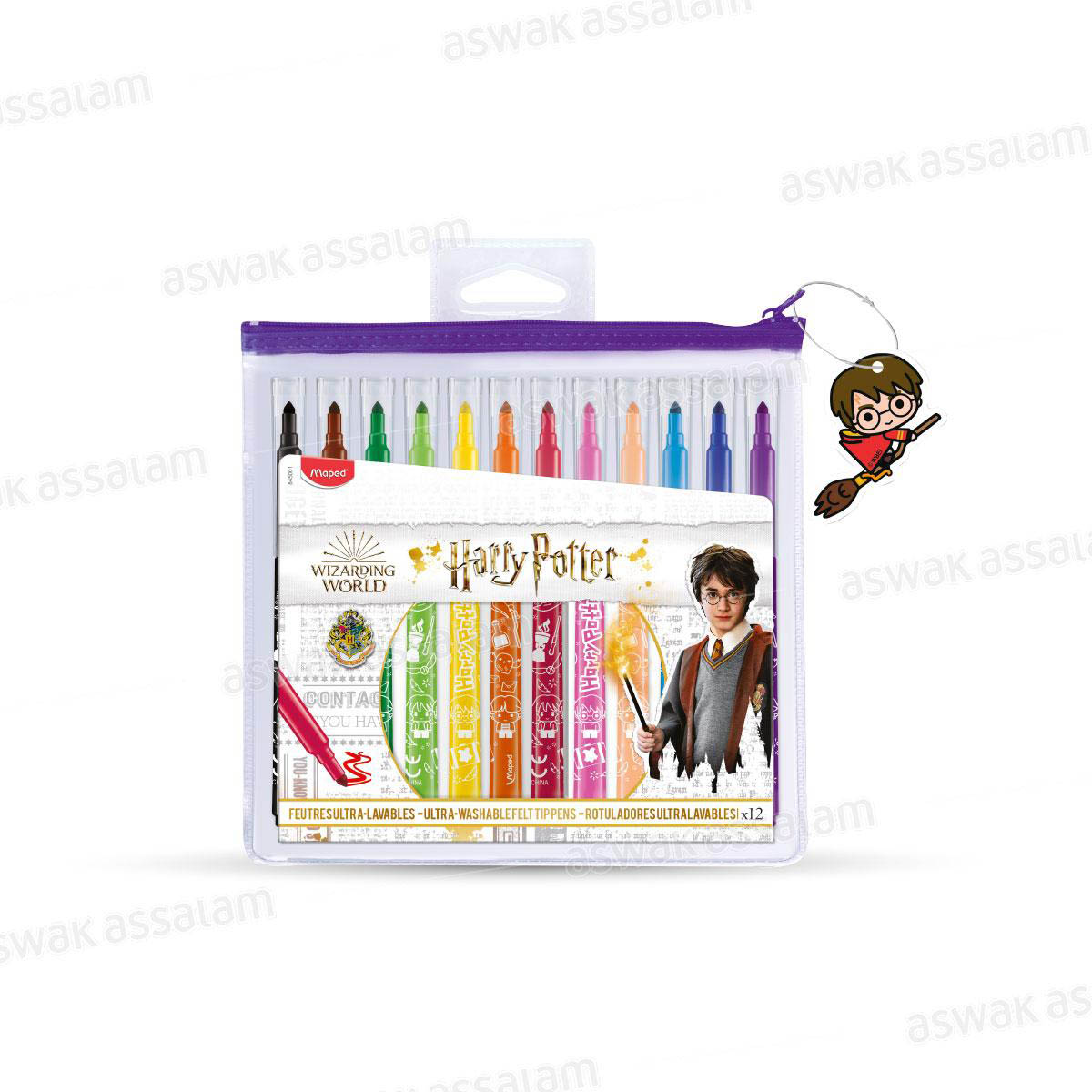 12 FEUTRES DE COULEUR LAVABLES HARRY POTTER MAPED