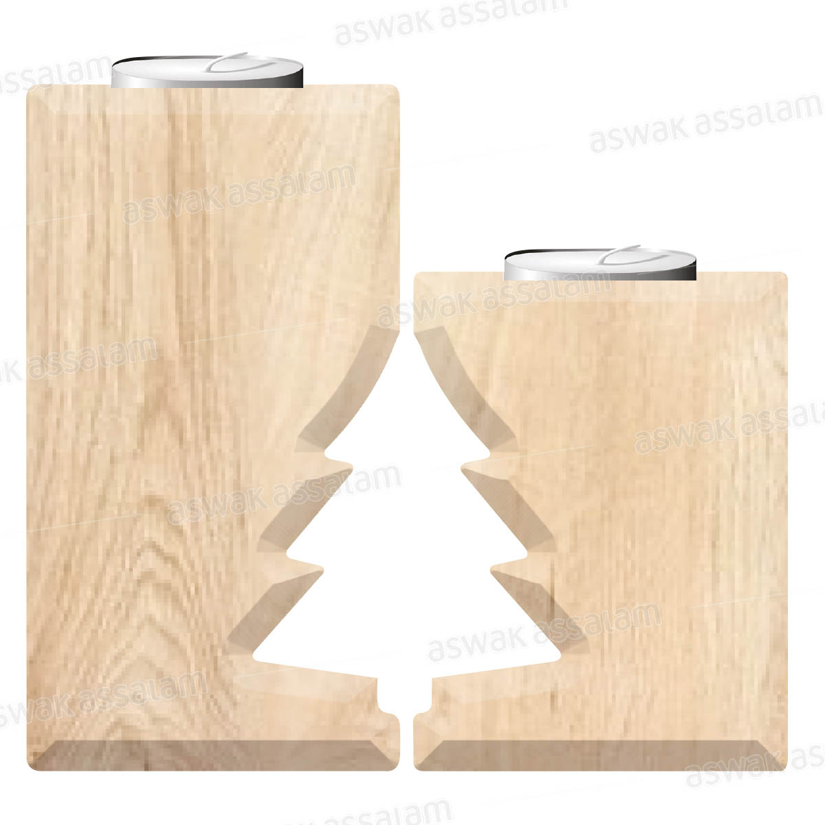 PORTE BOUGIE SAPIN + 2 BOUGIES OFFERTES