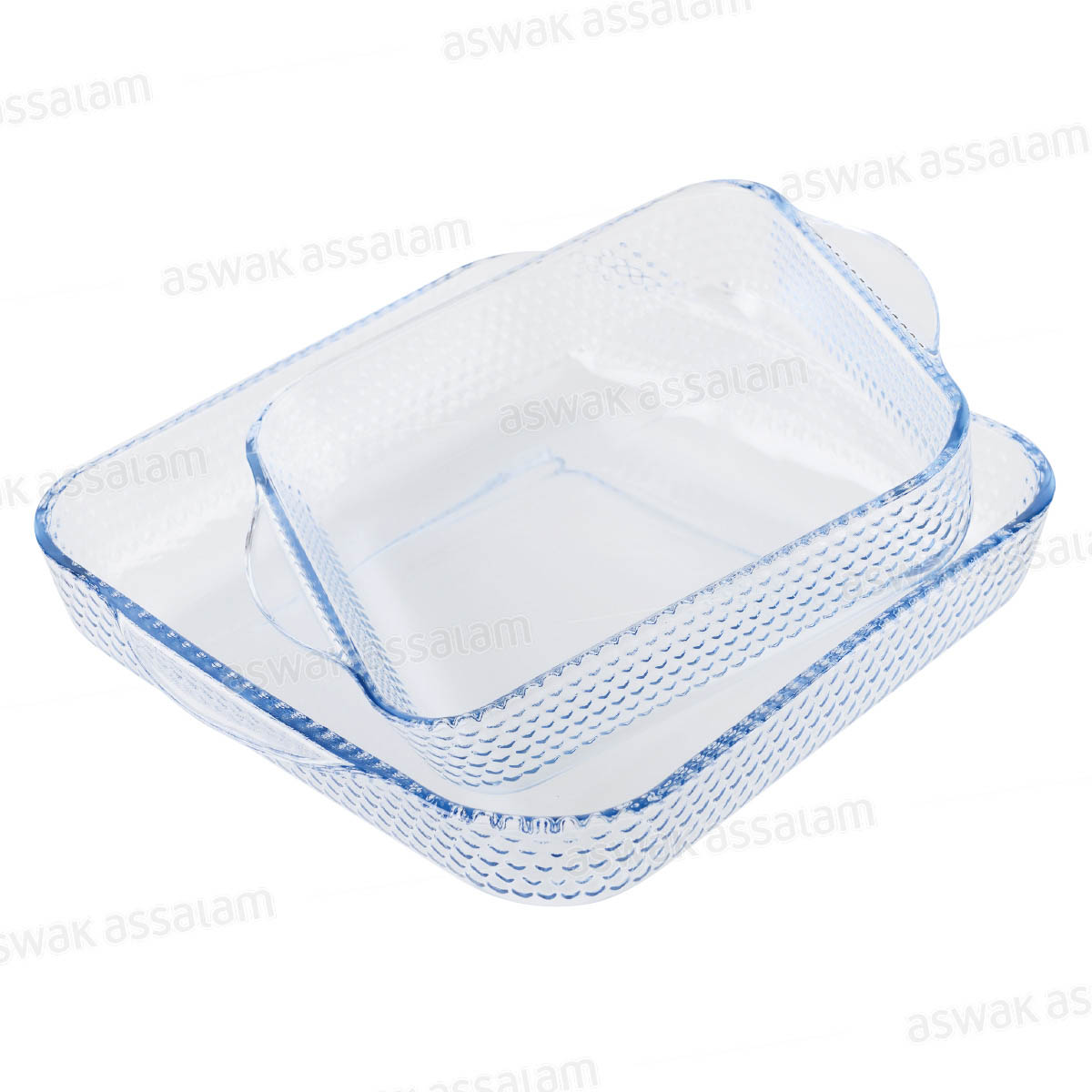 ENSEMBLE DE 2 PLATS A FOUR CARRES 1,95L + 3,2L WINOX