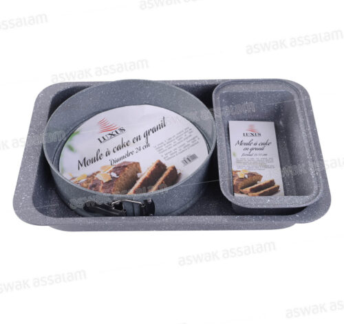 LOT DE 3 MOULES EN GRANITE LUXUS