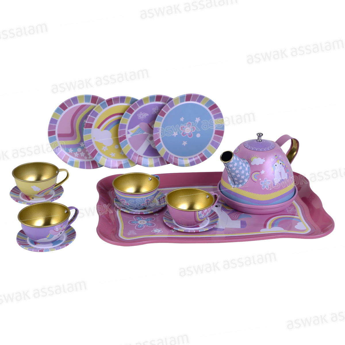 ENSEMBLE DINETTE EN METAL 14 PIECES