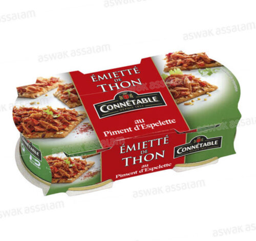 EMIETTE DE THON AU PIMENT D’ESPELETTE 2*80G CONNETABLE