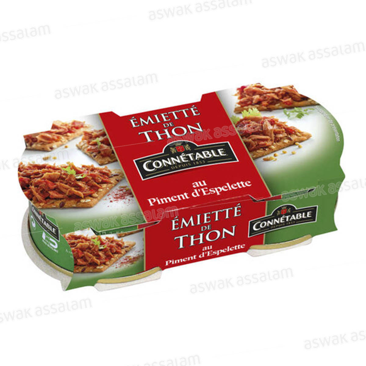 EMIETTE DE THON AU PIMENT D'ESPELETTE 2*80G CONNETABLE