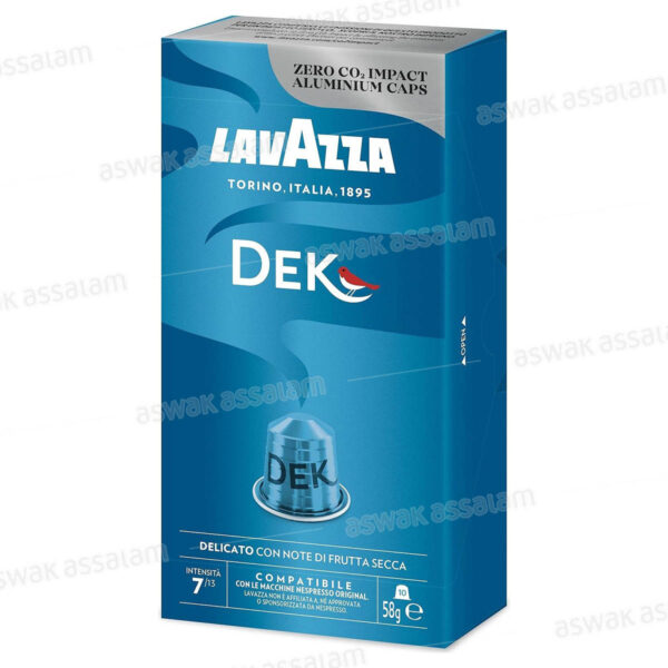CAFE ESPRESSO DEK INTENSITE 7 BOITE 10 CAPSULES LAVAZZA