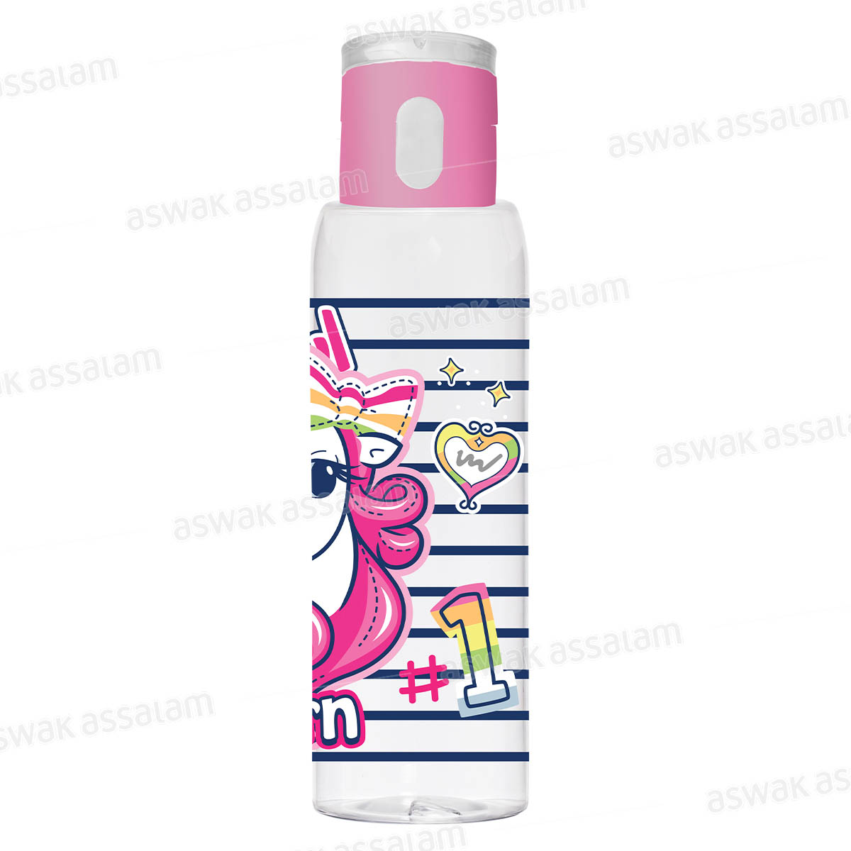 BOUTEILLE A EAU EN PLASTIQUE 500ML LICORNE