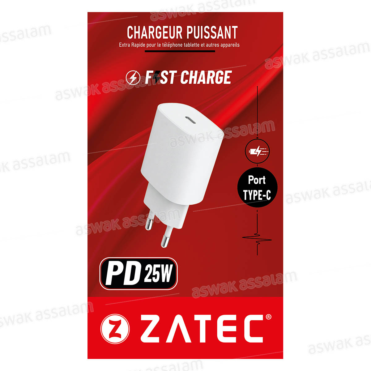 CHARGEUR Z-25 TYPE-C PD 25W ZATEC