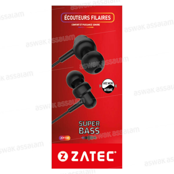 ECOUTEURS FILAIRES INTRA-AURICULAIRES JOY108 ZATEC