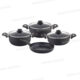 SET DE 7 PIECES 2 MARMITES HAUTES 18 ET 22CM + MARMITE 26CM + POELE 26CM