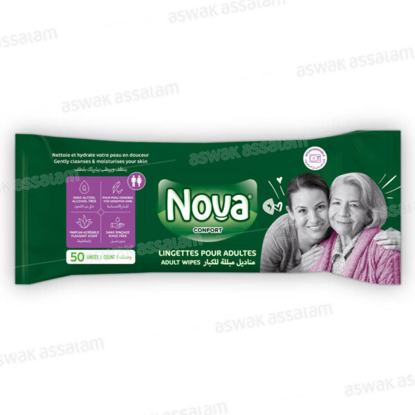LINGETTES POUR ADULTES 50 UNITES NOVA