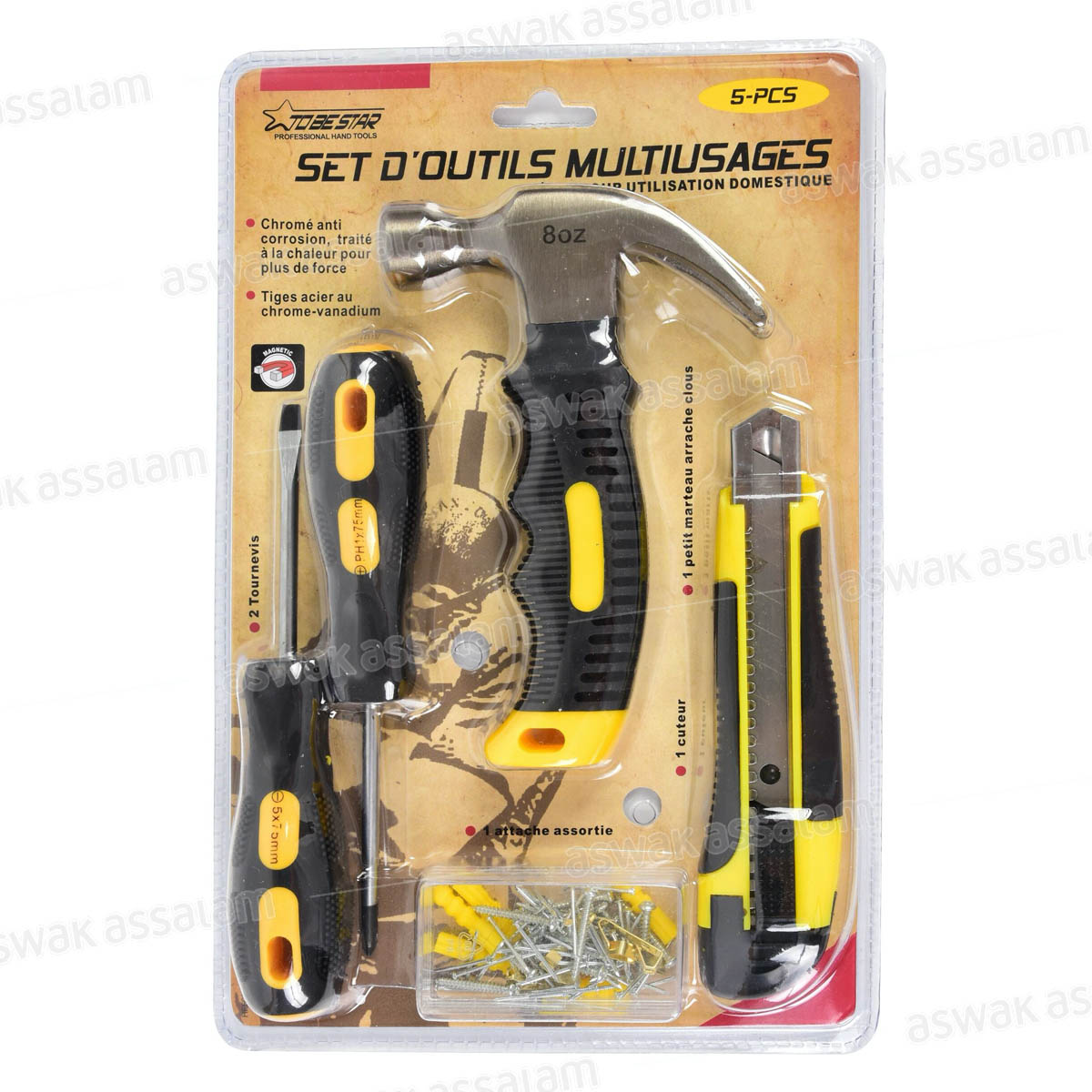 SET D'OUTILS MULTIUSAGES 5 PIECES