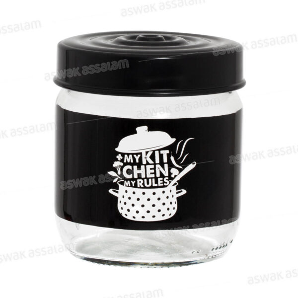 BOCAL DE CONSERVATION EN VERRE DECORE 425ML MY KITCHEN MY RULES