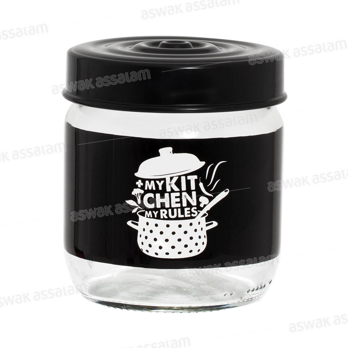 BOCAL DE CONSERVATION EN VERRE DECORE 425ML MY KITCHEN MY RULES