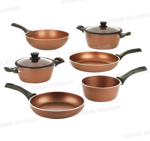 BATTERIE DE CUISINE 8 PIECES BRONZE FORGIA