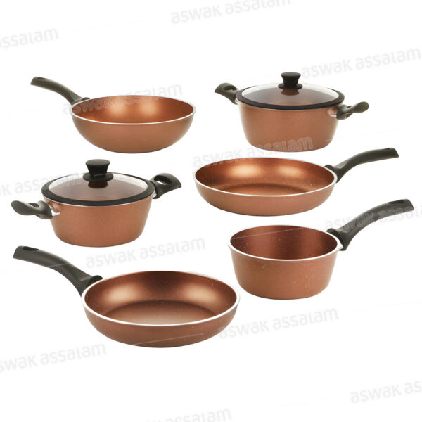 BATTERIE DE CUISINE 8 PIECES BRONZE FORGIA
