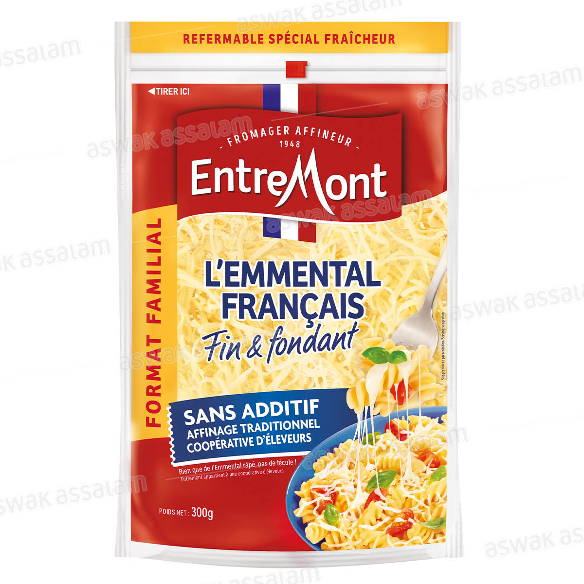 FROMAGE L'EMMENTAL FRANCAIS RAPE 300G ENTREMONT