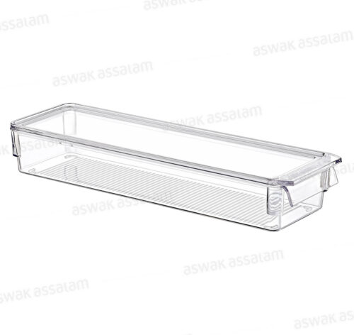 ORGANISATEUR TRANSPARENT AVEC COUVERCLE 36*10,5*5CM