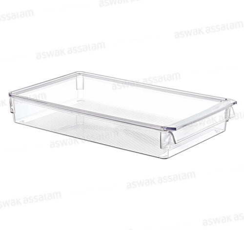 ORGANISATEUR TRANSPARENT AVEC COUVERCLE 36*20,5*5CM