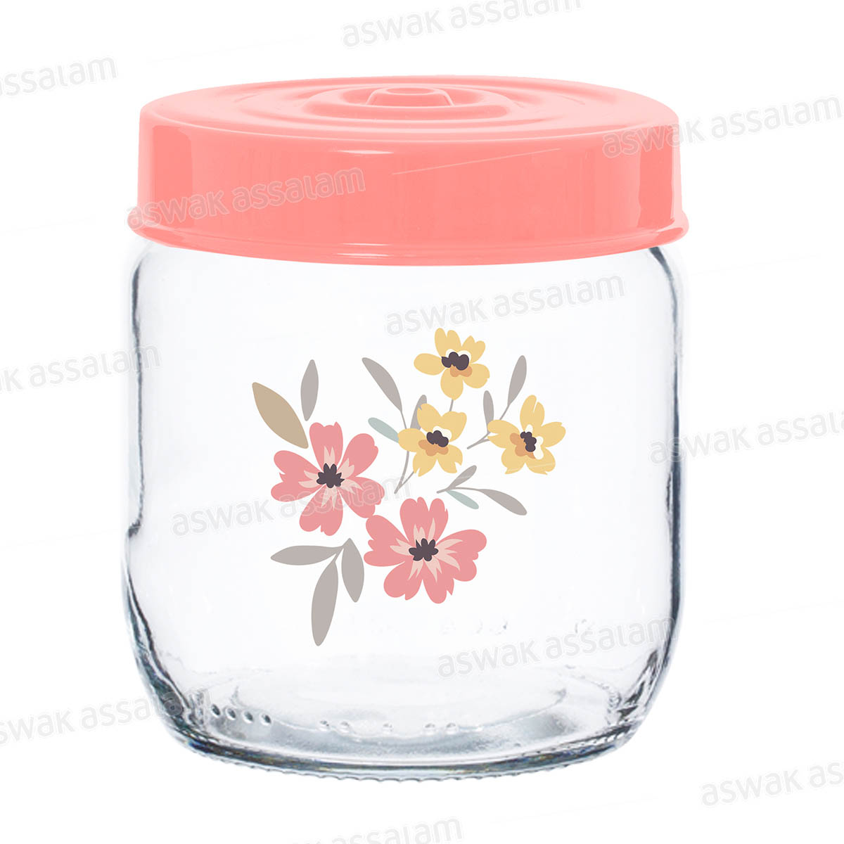 BOCAL DE CONSERVATION EN VERRE DECORE 425ML SPRING FLOWER