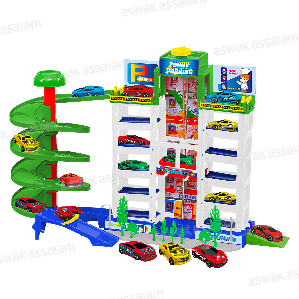 CIRCUIT GARAGE + 3 VOITURES