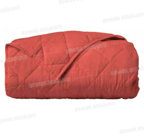 COUVRE-LIT 260*240CM + 2 TAIES D’OREILLER 50*70CM UNI BORDEAU