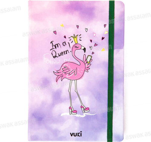 NOTEBOOK MOTIF FLAMINGO 19*13*1,5CM 80 PAGES VUKI