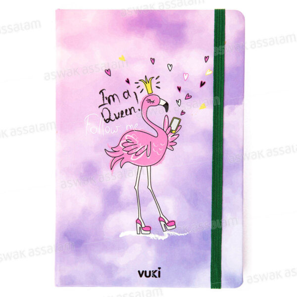 NOTEBOOK MOTIF FLAMINGO 19*13*1,5CM 80 PAGES VUKI