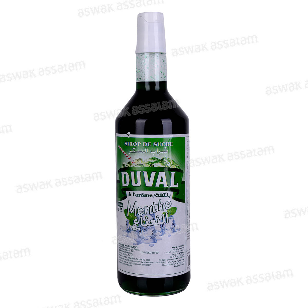 SIROP DE SUCRE AROME MENTHE 1L DUVAL