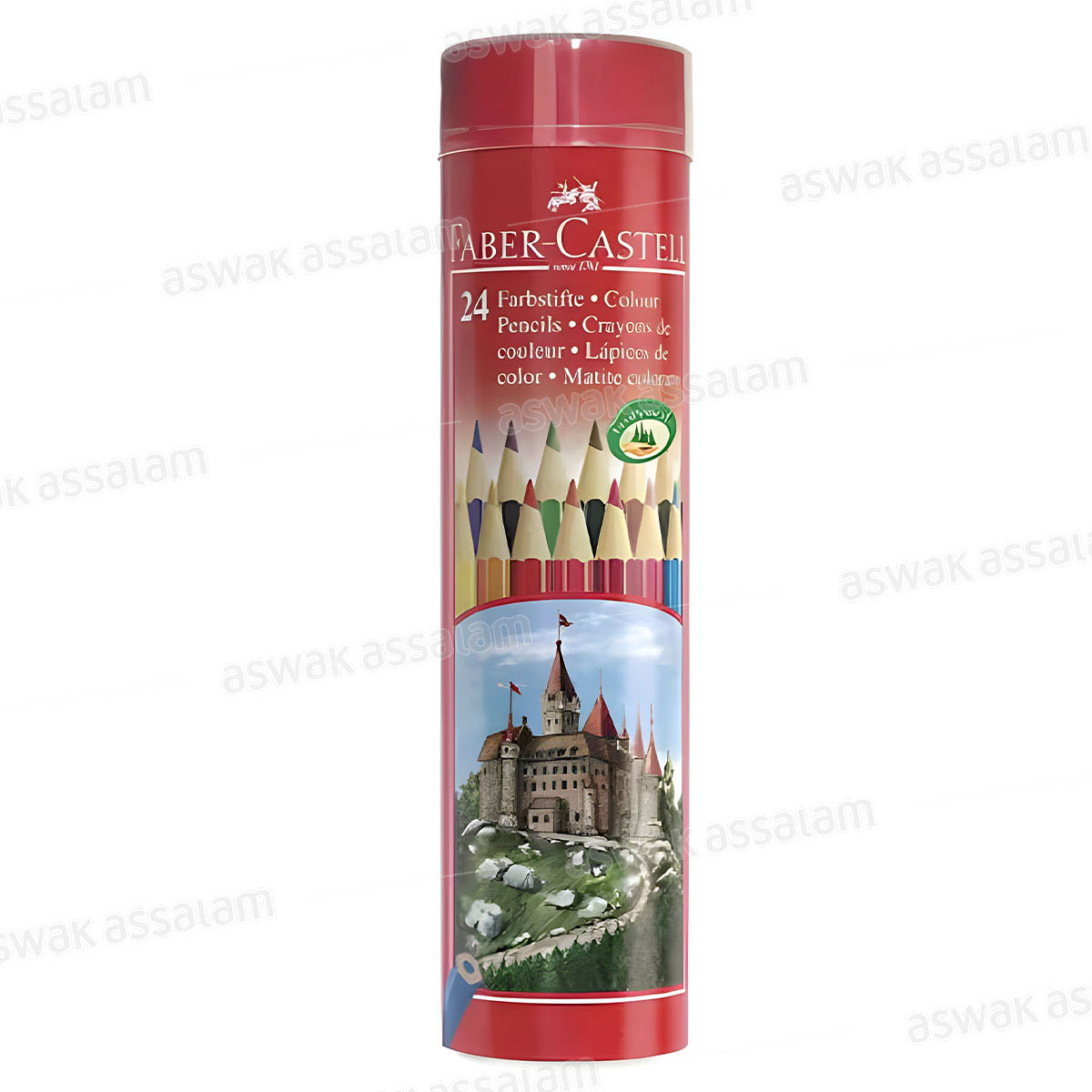 24 CRAYONS DE COULEUR TUBE EN METAL FABER-CASTELL