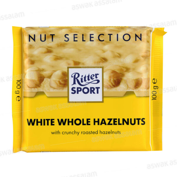 CHOCOLAT BLANC NOISETTES ENTIERES 100G SPORT RITTER