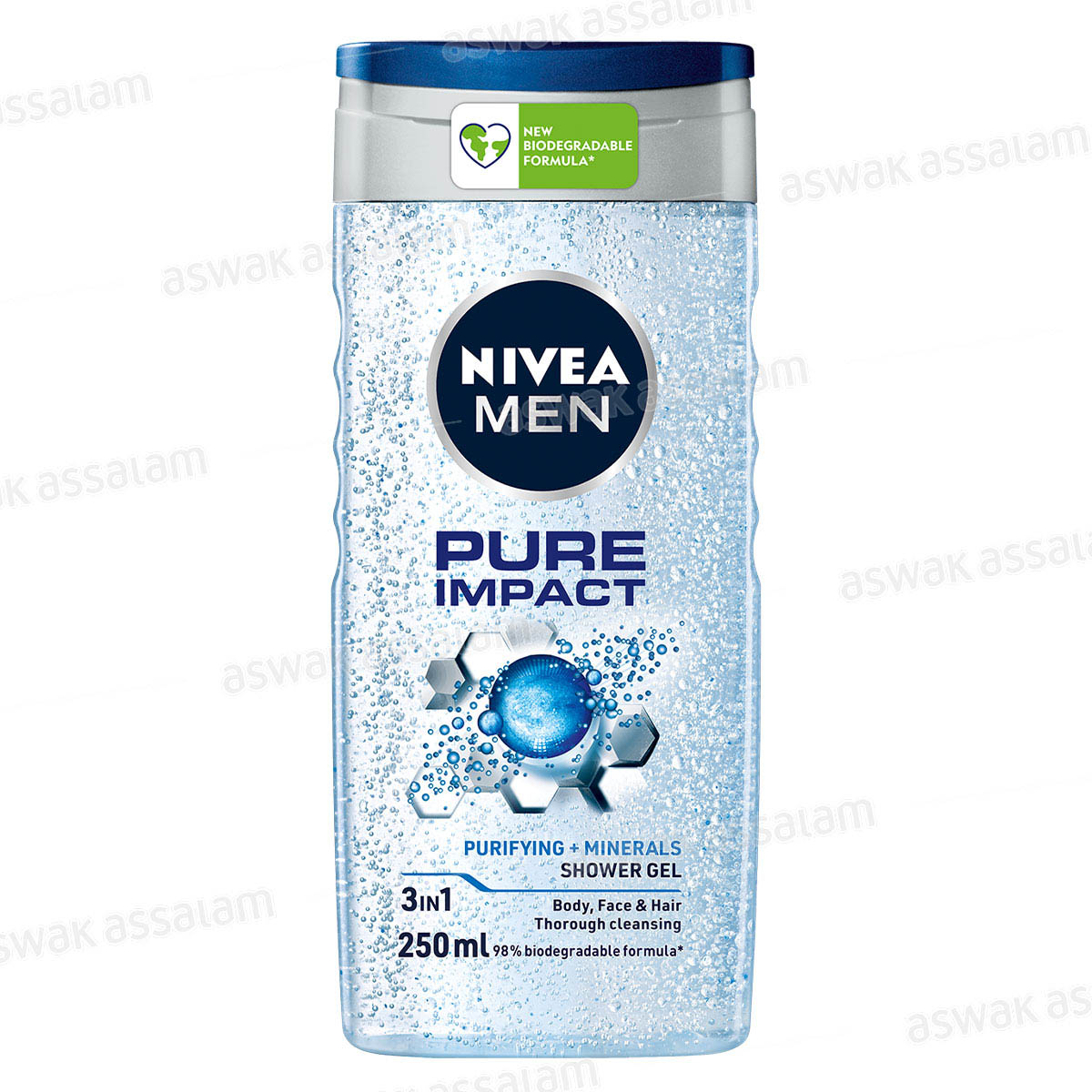 GEL DOUCHE 3 EN 1 PURE IMPACT 250ML NIVEA MEN