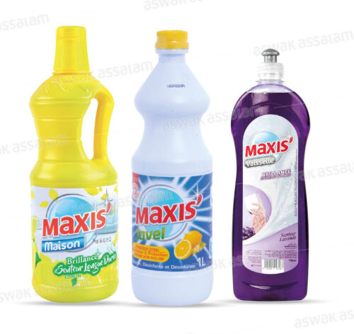 NETTOYANT SOL 1L + EAU DE JAVEL 1L + LIQUIDE VAISSELLE 750ML MAXIS’
