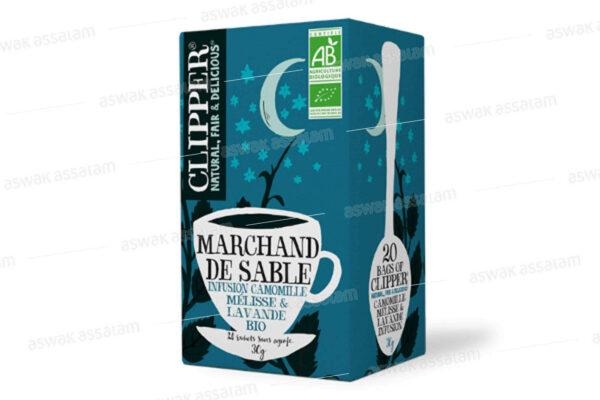 INFUSION MARCHAND DE SABLE BIO CAMOMILLE, MELISSE & LAVANDE 30G CLIPPER
